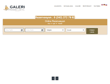 Tablet Screenshot of galerihotel.com